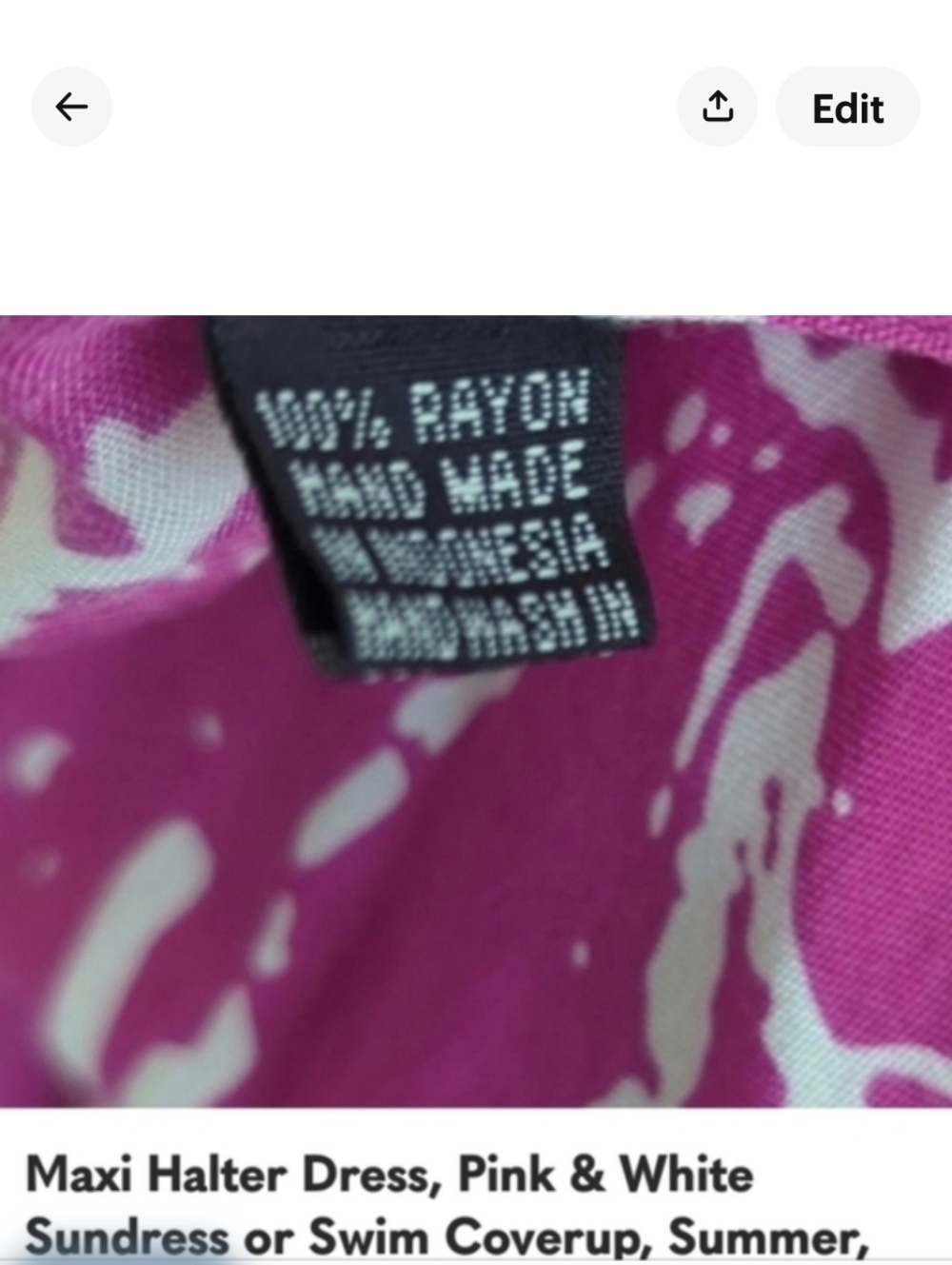 Pink Maxi Dress Backless Halter Beachwear Lounge wear - Picture 7 of 7